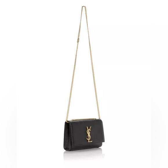 YSL Saint Laurent KATE SMALL CHAIN BAG IN GRAIN DE POUDRE LEATHER - Picture 6 of 16